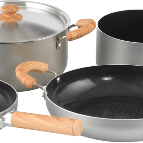 Outwell Feast Ceramic Set XL Kochgeschirr Set mit 26er Pfanne induktionsfähig - Kochgeschirr-Sets
