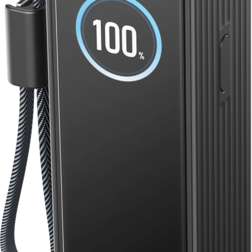 EcoFlow Rapid 25K USB-C Powerbank 25 000 mAh / 170 W mit 2 integrierten 100 W Kabeln schwarz - Powerbanks