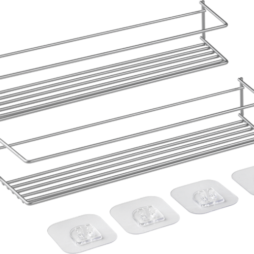 Metaltex Paprika 1 Gewürzregal mit U-Fix Hacken Set 2-Stück 32 x 8 x 5 cm - Behälter und Halterungen