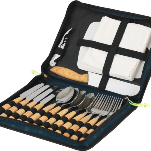 Outwell Morella Picnic Besteckset 19-teilig mit kompakter Tragetasche - Campingbesteck