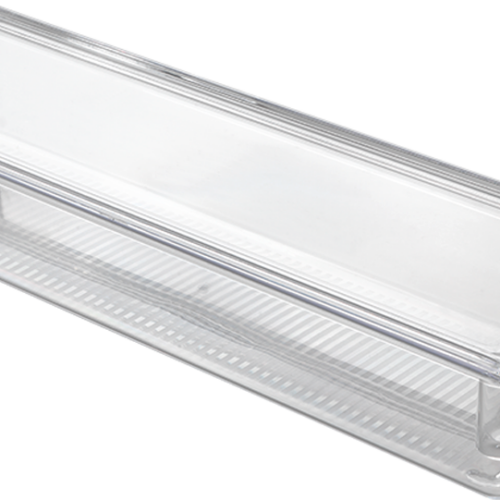 Metaltex Frigo-System Organizer transparenter Behälter für Kühlschrank mit Deckel 10 x 36 x 5 cm - Lebensmittelbehälter / Vorratsdosen
