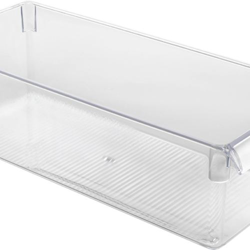 Metaltex Frigo-System Organizer transparenter Behälter für Kühlschrank 15 x 36 x 10 cm - Lebensmittelbehälter / Vorratsdosen