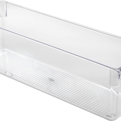 Metaltex Frigo-System Organizer transparenter Behälter für Kühlschrank 10 x 36 x 10 cm - Lebensmittelbehälter / Vorratsdosen