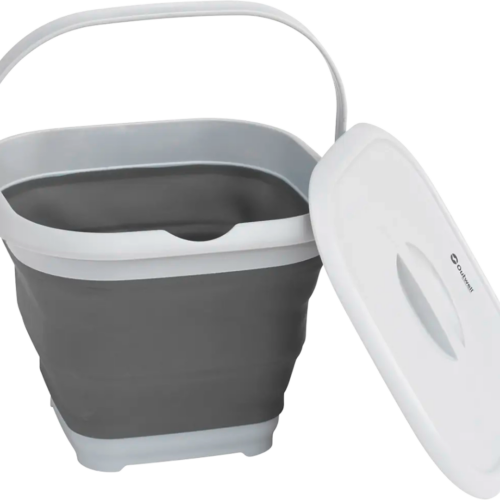 Outwell faltbarer eckiger Eimer mit Deckel 30 x 29,5 x 22 cm grey mist - Aufbewahrungs- & Transportbehälter