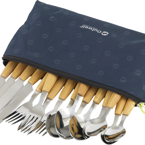 Outwell Calella Pouch Besteckset 16-teilig mit Reißverschlusstasche - Campingbesteck