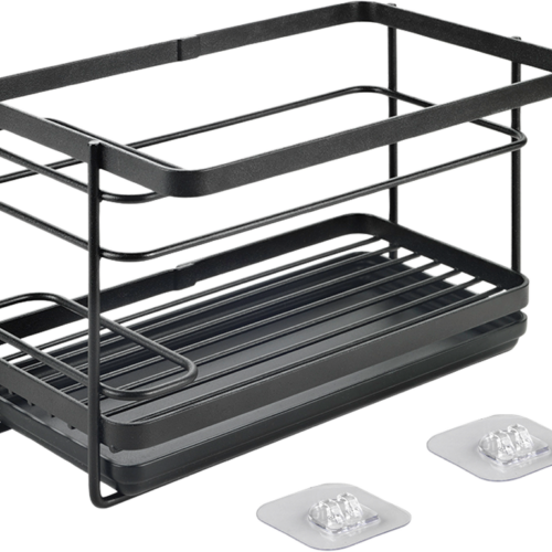 Metaltex Tokyo LAVA Spülbecken-Organizer mit U-Fix Haken Klebehakensystem - Spülhilfen