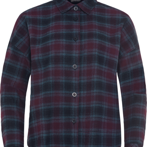 Jack Wolfskin Baja Flannel Shirt Damen Flanellhemd dunkelblau L - Damenshirts, -blusen & -pullover