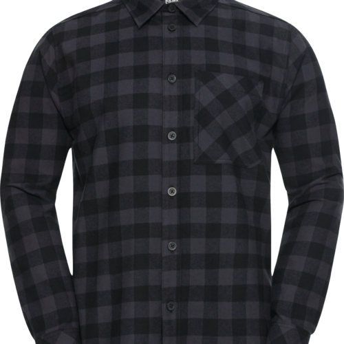 Jack Wolfskin Lite Flannel Herren Flanellhemd schwarz XXXL - Herrenshirts, -hemden & -pullover