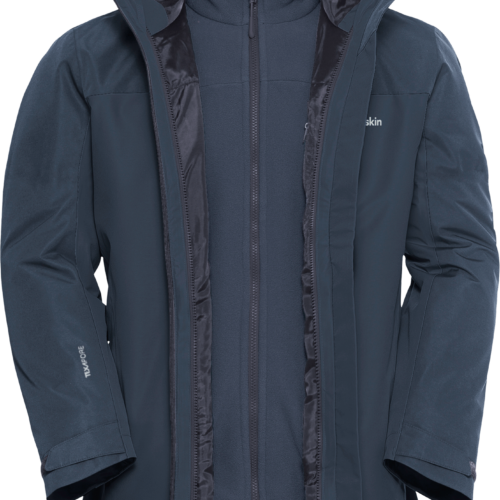 Jack Wolfskin Taubenberg 3 in 1 Herren Jacke dunkelgrau XL - Herrenjacken