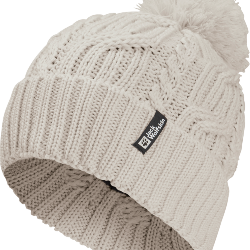 Jack Wolfskin Pompom Beanie Mütze beige - Hüte & Mützen