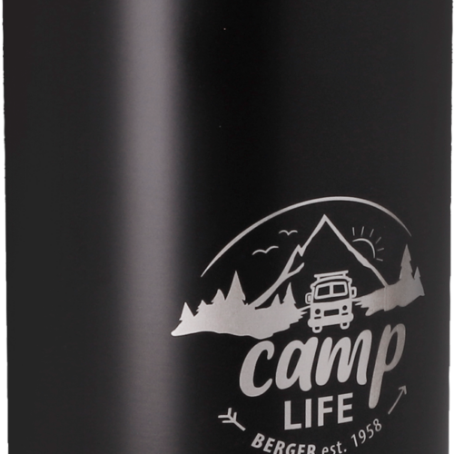 Camplife Edelstahl Thermo-Trinkflasche 500 ml schwarz matt - Isolierflaschen & Isobehälter
