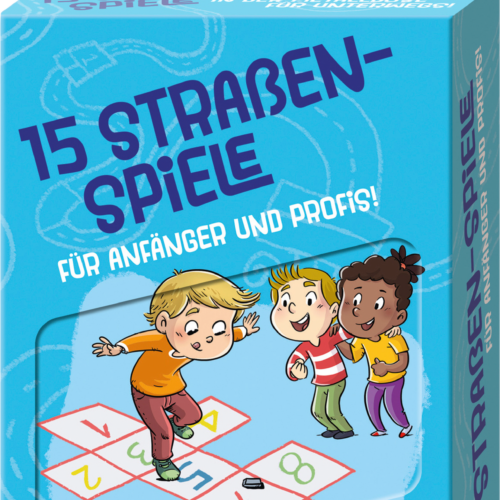 Noris  15 Straßenspiele mit 4 Kreiden und Anleitung - Spielsachen