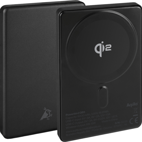 Aqiila Powerbird drahtlose Powerbank 20 W schwarz 5000 mAh - Powerbanks