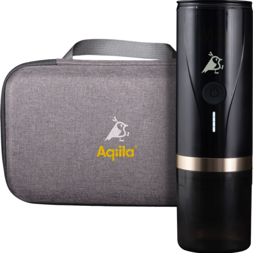 Aqiila tragbare Kaffeemaschine geeignet für Kaffeekapseln und gemahlenen Kaffee mit Akku - Kaffeemaschinen & Wasserkocher