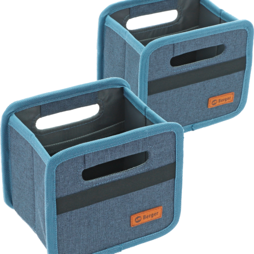 Berger Faltbox Milo mini 2er-Set blau/schwarz - Faltboxen