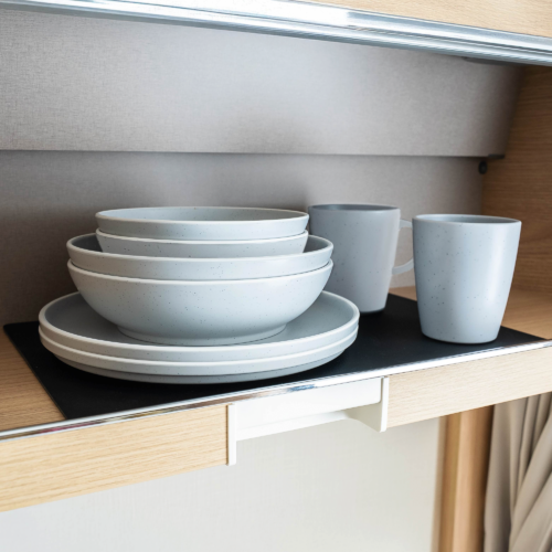 Silwy Brunner Dolomit Magnet-Geschirrset Kunststoff 11-teilig für 2 Personen weiß - Kunststoff und Melamin Geschirr-Sets