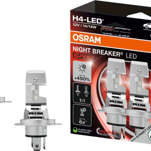 Osram Night Breaker LED Speed H4 450 LED Autoscheinwerferlampe mit 240 m Leuchtweite - Einbauleuchten & Leuchtmittel
