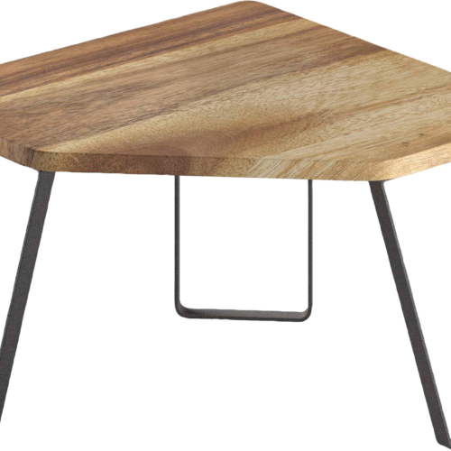 Metaltex York LAVA Eckregal 1-Etage aus Akazienholz 25 x 25 x 16 cm - Behälter und Halterungen