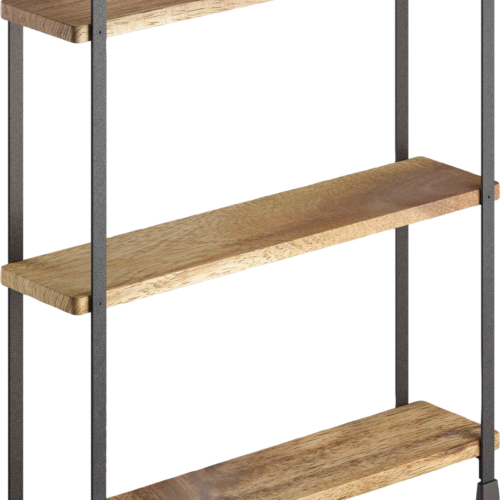 Metaltex York LAVA Gewürzregal 3-Etagen aus Akazienholz 34 x 8 x 38 cm - Behälter und Halterungen