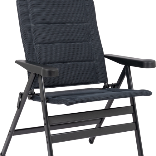 Crespo AP/238-ADC-86 Campingstuhl extra breit mit 7-fach verstellbarer Rückenlehne / verstellbarer Kopfstütze / bis 200 kg grau - Klappstühle