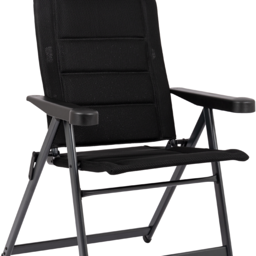 Crespo AP/237-ADC-80 Campingstuhl mit 7-fach verstellbarer Rückenlehne / verstellbarer Kopfstütze schwarz - Klappstühle