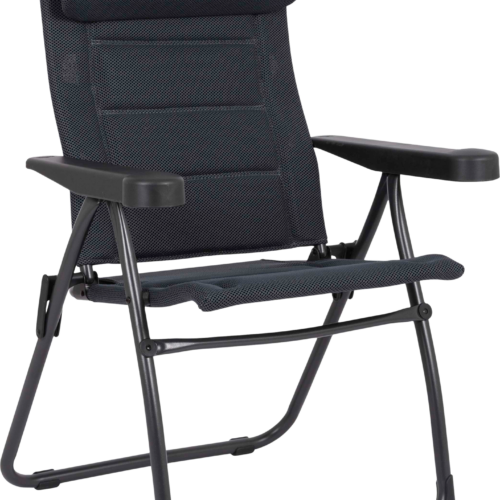 Crespo AP/215-ADC-86 Campingstuhl mit 7-fach verstellbarer Rückenlehne / verstellbarer Kopfstütze grau - Klappstühle