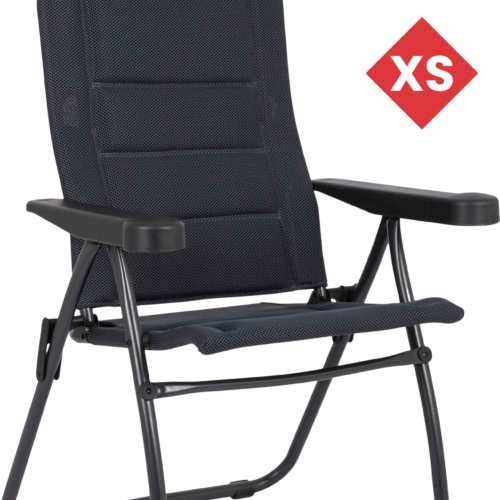 Crespo Air Deluxe Compact  AP/215 Campingstuhl mit verstellbarer Rückenlehne und Kopfstütze XS grau - Klappstühle