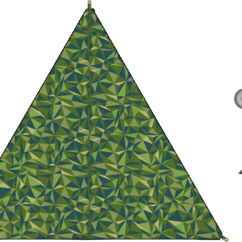 Bent TC-Zip-Canvas Single Sonnensegel 2,5 Meter Natur Design Bäume - Pavillons & Tarps