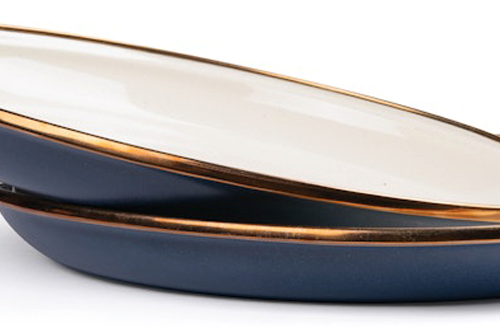 Barebones Enamel Emaillen Salattellerset 2 teilig blau - Teller
