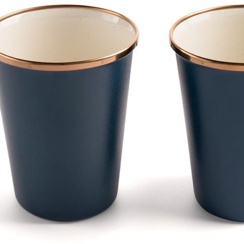 Barebones Enamel 2 Tone emailliertes Trinkbecher Set 2 teilig 500 ml - Becher & Tassen