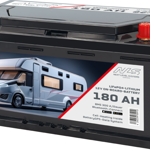 Next Level Systems LiFePO4 Bordbatterie für Reisefahrzeuge mit Bluetooth und Heizung 180 Ah - Fahrzeug-Batterien