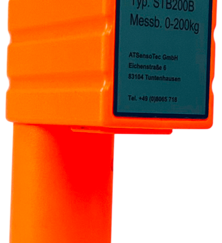 ATSensoTec STB 200 B digitale Stützlastwaage mit Bluetooth bis 200 kg Messbereich orange - Waagen