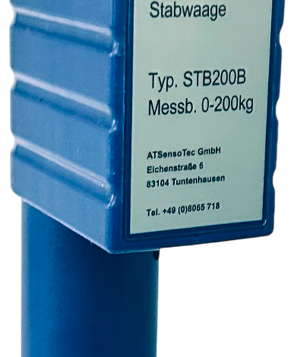 ATSensoTec STB 200 B digitale Stützlastwaage mit Bluetooth bis 200 kg Messbereich blau - Waagen