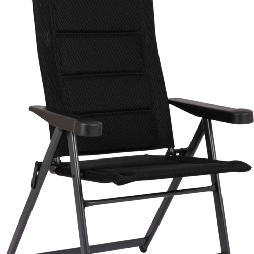 Crespo AP/240-ADC-80 Campingstuhl mit 7-fach verstellbarer Rückenlehne / verstellbarer Kopfstütze schwarz - Klappstühle
