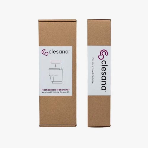 Clesana Hochbarriere-Folienliner für die wasserlose Verschweiß-Toilette Clesana C1 (2 Stück) - Toilettenbeutel & Toilettenzubehör