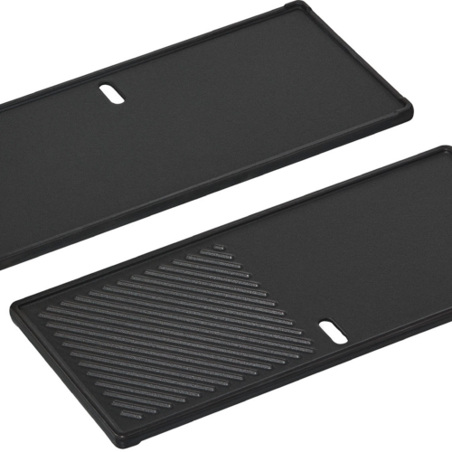 Enders 1/3 Uniq 3 Guss-Wendeplatte beidseitig verwendbar aus emailliertem Gusseisen 44,5 x 20,5 x 1,2 cm - Grillroste, Pfannen und Platten