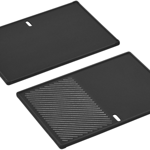 Enders 1/2 Uniq 4 Guss-Wendeplatte beidseitig verwendbar aus emailliertem Gusseisen 44,5 x 31 x 1,2 cm - Grillroste, Pfannen und Platten