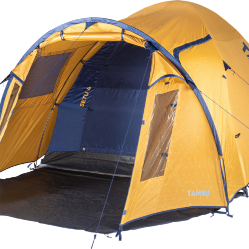 Tambu Setu 4 Kuppelzelt für 4 Personen aus recyceltem Polyester mit Stehhöhe 3.000 mm Wassersäule - 4-Personen Zelte
