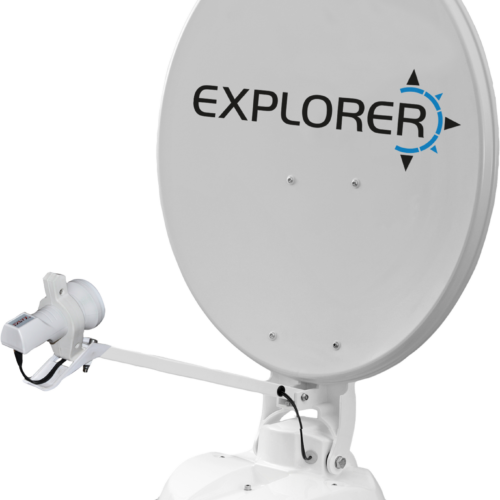 Maxview Explorer 65 cm Single Satellitenanlage App-gesteuert in weiß - Camping-Sat-Anlagen