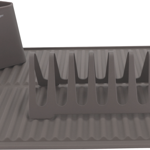 Berger Abtropfgestell Set 3-tlg. mit Geschirrhalter, Abtropfmatte und Besteckhalter grau - Spülhilfen