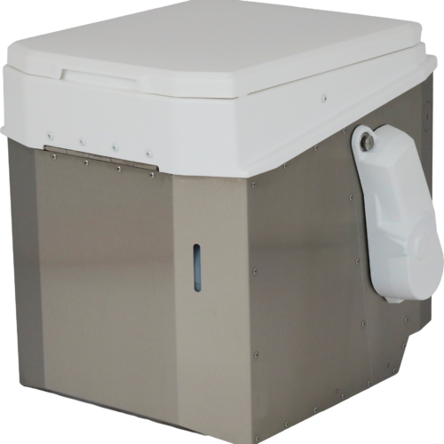 BioTioo 2.0 RL-M Trockentrenntoilette mit vollautomatischem Motor 12V / 24V / manuellem Rührwerk / Lüfter edelstahl - Trockentoiletten