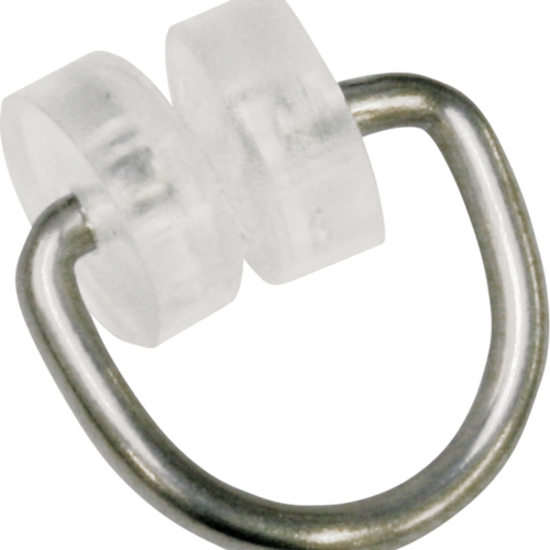 Berger T-Rollring transparent/ metall - Scharniere, Beschläge & Möbelzubehör