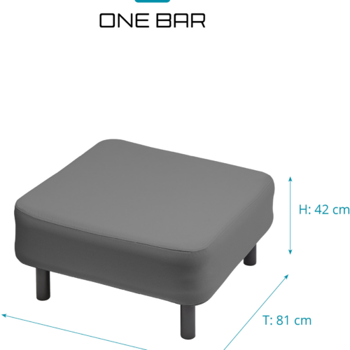 One bar Grundelement 3 Hocker Gestell - Polster & Sitzauflagen