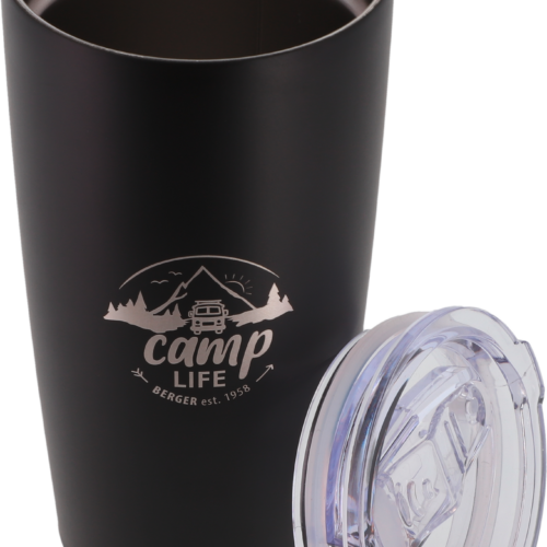 Camplife Edelstahl Thermo-Kaffeebecher 600 ml matt schwarz - Isolierflaschen & Isobehälter
