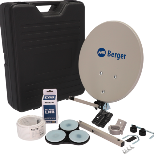 Berger Mobile Sat-Anlage Komplettset Single-LNB im Campingkoffer - Camping-Sat-Anlagen