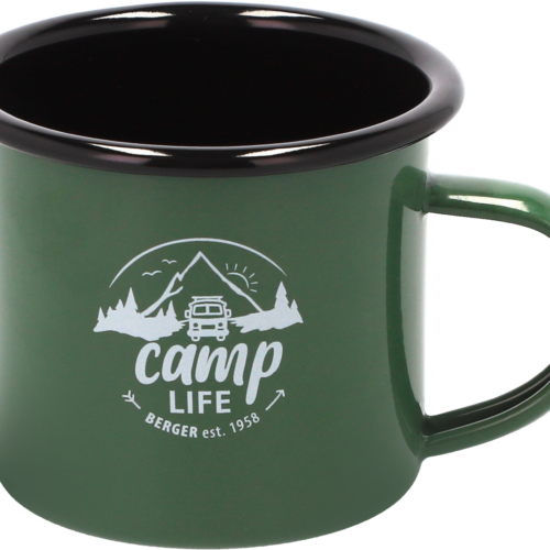 Camplife Emaille Becher 330 ml grün - Becher & Tassen