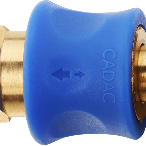 Cadac Quick Release Kupplungsstück mit Schnellkupplung für Gasgrill Schlauch D4 Anschluss Frankreich Gerade - Gasadapter und -kupplung von Cadac Dometic