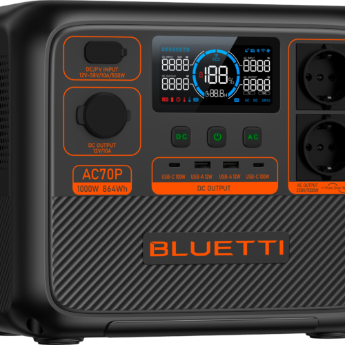 Bluetti AC70P-Black-EU tragbare Powerstation 1000 W - Powerstations
