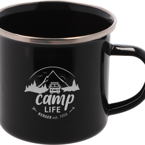 Camplife Emaille Becher 350 ml schwarz - Becher & Tassen