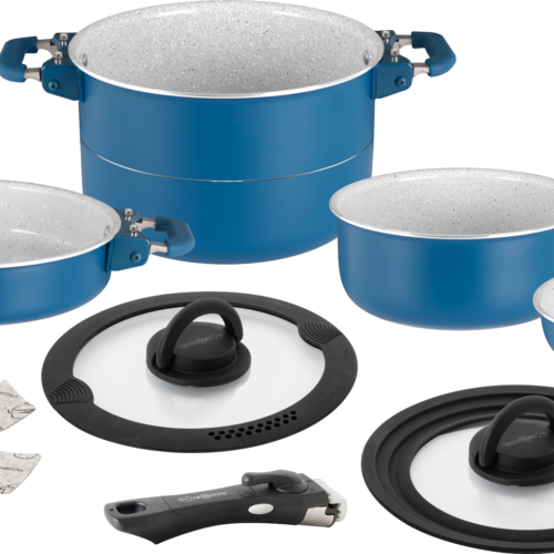 Brunner Carezza Magnetogrip 7+1 Kochtopfset mit Vacublock 8-tlg. Ø 22 cm - Kochgeschirr-Sets